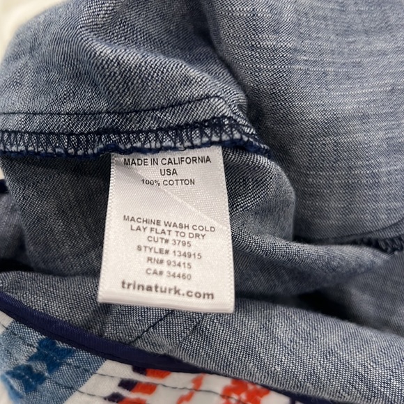 Trina Turk Flat Waist Denim Shorts - Picture 5 of 5